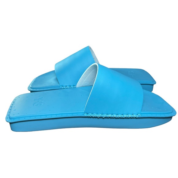 Adidas Y-3‎ Yohji Yamamoto x Adidas Vapour Blue Cyan Water Slides Men\'s Size 5
